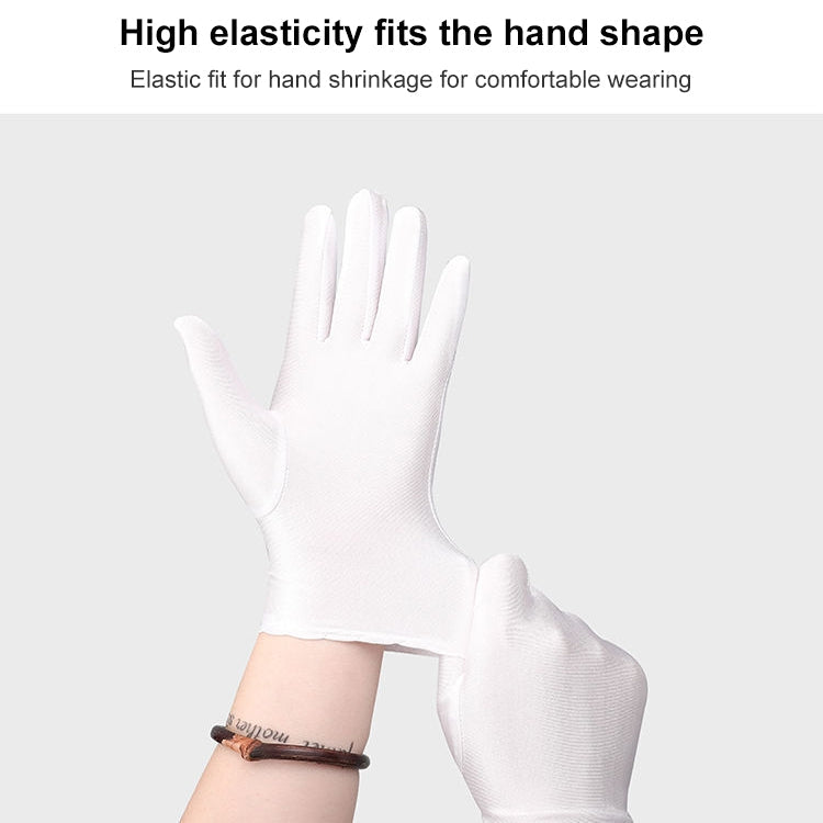 Labor Protection White Anti-sweat Cloth Thickened Gloves 1 Pair