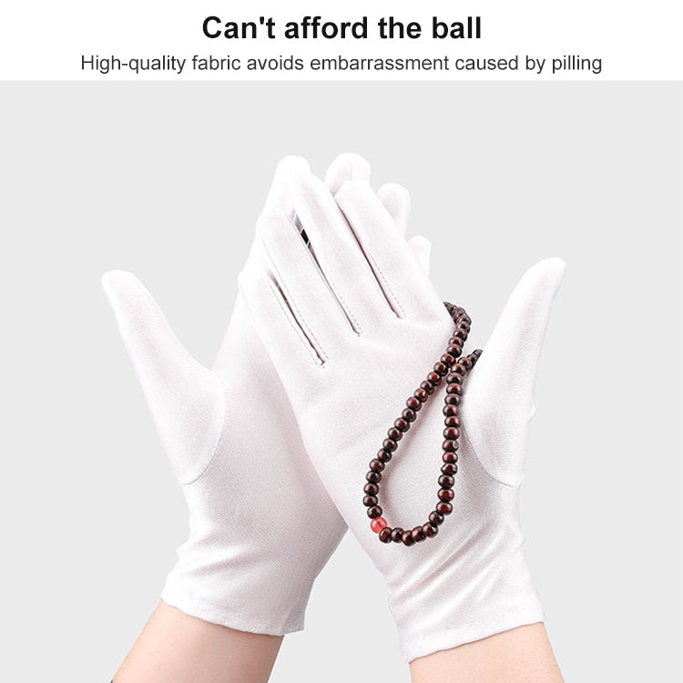 Labor Protection White Anti-sweat Cloth Thickened Gloves 1 Pair