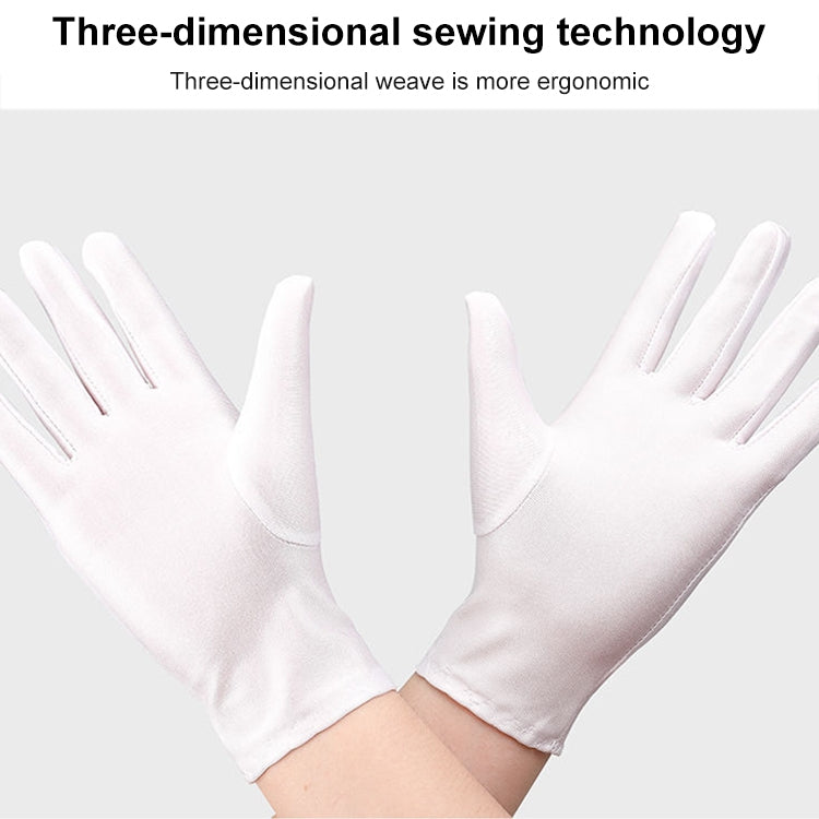 Labor Protection White Anti-sweat Cloth Thickened Gloves 1 Pair