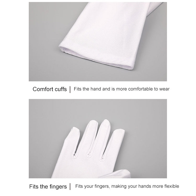 Labor Protection White Anti-sweat Cloth Thickened Gloves 1 Pair