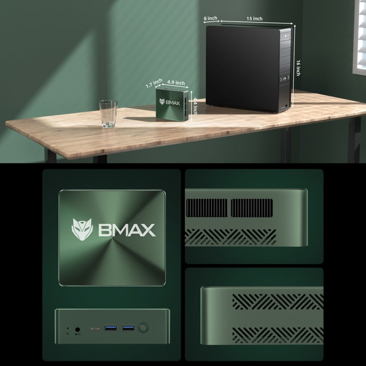 BMAX B6 Power Windows 11 Mini PC, 16GB+1TB, Intel Core i7-1060NG7, Support HDMI / RJ45(EU Plug)