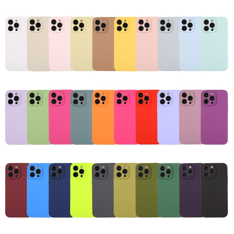 For iPhone 12 Pro Max Pure Color Liquid Silicone Fine Pore Phone Case(Clover Green)