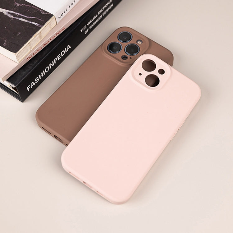 For iPhone 12 Pro Max Pure Color Liquid Silicone Fine Pore Phone Case(Clover Green)