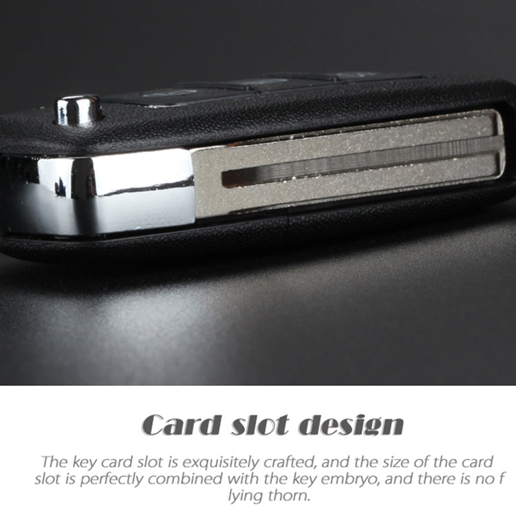 For Hyundai 3-button Folding Car Key Shell with Silver Metal Edge, For Hyundai 3-button
