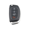 4-button Folding Car Key Shell with Metal Edge Solaris ix35 ix4 Santa For Hyundai Sonata 2014-2017 / Tucson 2016-2019 /  Santa Fe 2013-2016, For Hyundai 4-button Solaris ix35 ix4