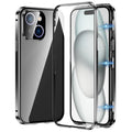 Magnetic Double-buckle HD Tempered Glass Phone Case, For iPhone 15 Plus, For iPhone 15, For iPhone 13 Pro Max, For iPhone 13 Pro