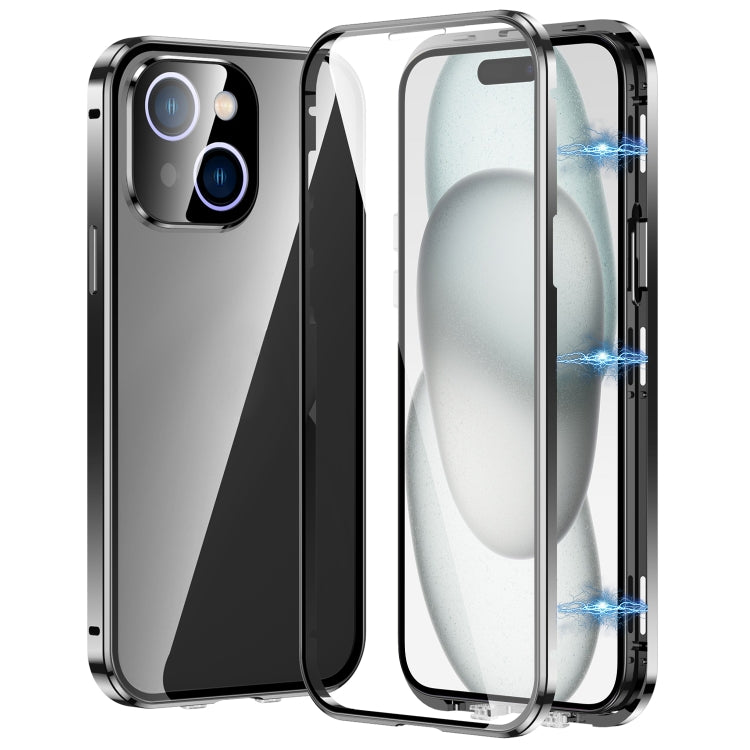 Magnetic Double-buckle HD Tempered Glass Phone Case, For iPhone 15 Plus, For iPhone 15, For iPhone 13 Pro Max, For iPhone 13 Pro