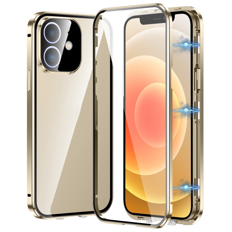 Magnetic Double-buckle HD Tempered Glass Phone Case, For iPhone 13, For iPhone 12, For iPhone 12 Pro Max, For iPhone 12 Pro