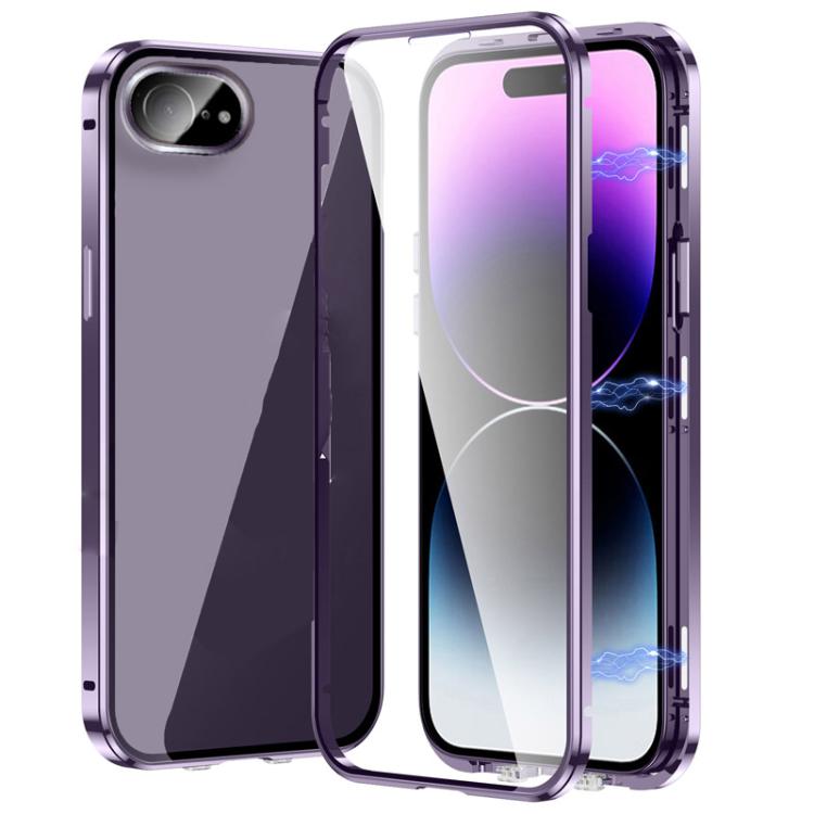 Magnetic Double-buckle HD Tempered Glass Phone Case, For iPhone 17e / 16e, For iPhone 17, For iPhone 16 Pro Max, For iPhone 16 Pro
