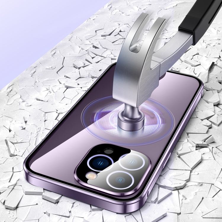 Magnetic Double-buckle HD Tempered Glass Phone Case, For iPhone 17e / 16e, For iPhone 17, For iPhone 16 Pro Max, For iPhone 16 Pro
