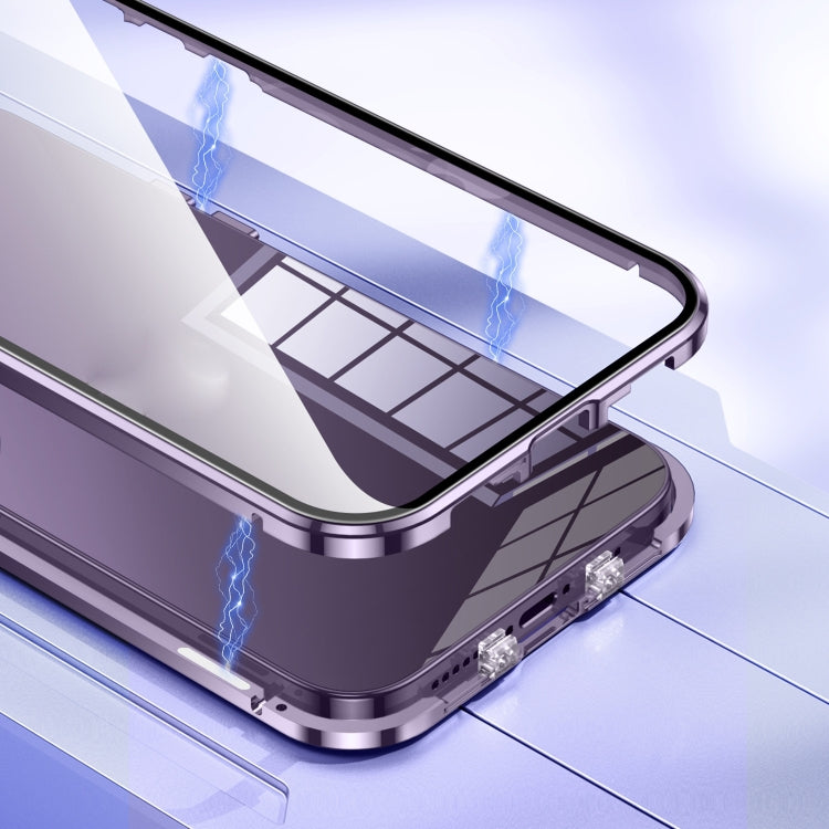 Magnetic Double-buckle HD Tempered Glass Phone Case, For iPhone 11 Pro Max, For iPhone 11, For iPhone 11 Pro
