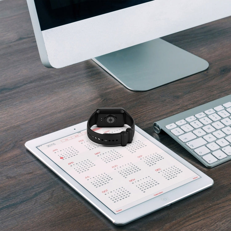 For Xiaomi Mi Band 8 Pro Solid Color Black Buckle Silicone Watch Band(White)