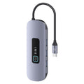 USAMS US-SJ643 PD100W 8 in 1 Aluminum Alloy Multifunctional Type-C HUB with Light(Metal Grey)