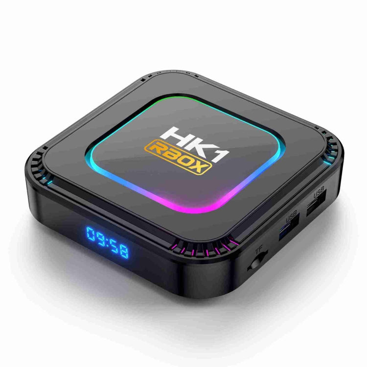 HK1 RBOX K8 8K Android 13.0 Smart TV Box with Remote Control, 4GB+128GB, RK3528 Quad-Core(UK Plug)