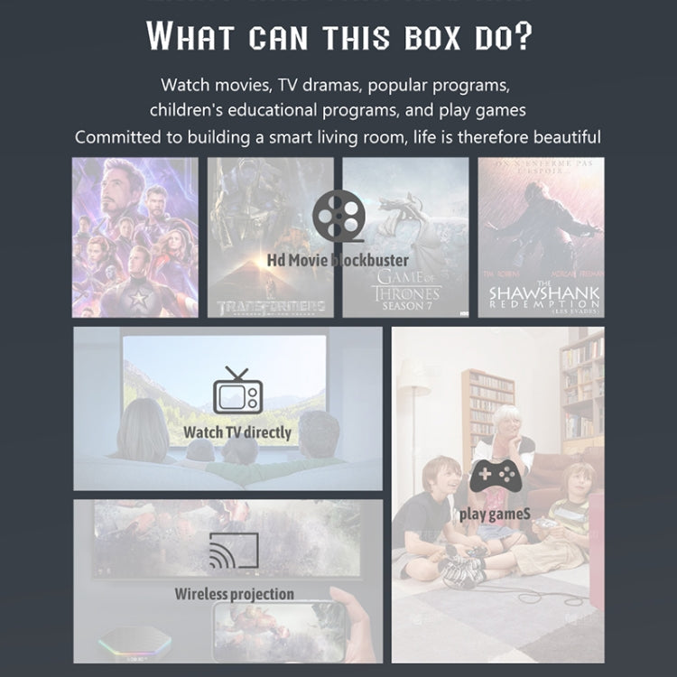 T95Z Plus 8K WiFi6 Android 12.0 Smart TV Box with Remote Control, Allwinner H618 Quad-Core, 2GB+16GB, 4GB+32GB, 4GB+64GB