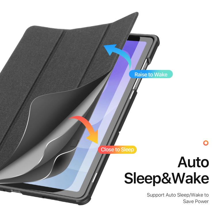 DUX DUCIS Domo Series Magnetic Flip Leather Tablet Case, For Samsung Galaxy Tab A11+ / A9+, For Samsung Galaxy Tab S9 FE / S10 FE, For Samsung Galaxy Tab S10 FE+, For Samsung Galaxy Tab S10+, For Samsung Galaxy Tab S9 FE+, For Samsung Galaxy Tab S10 Ultra