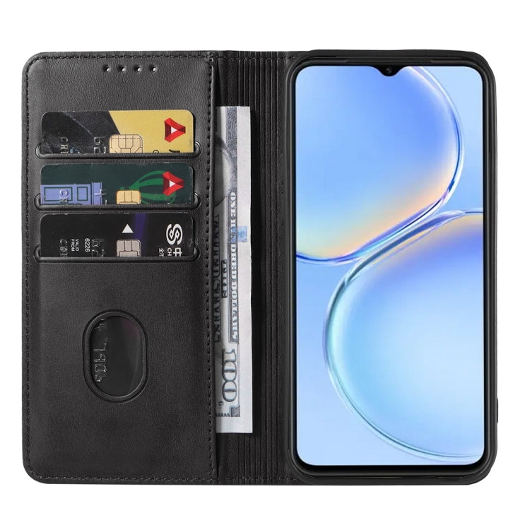 For Huawei Maimang A20 Magnetic Closure Leather Phone Case(Black)