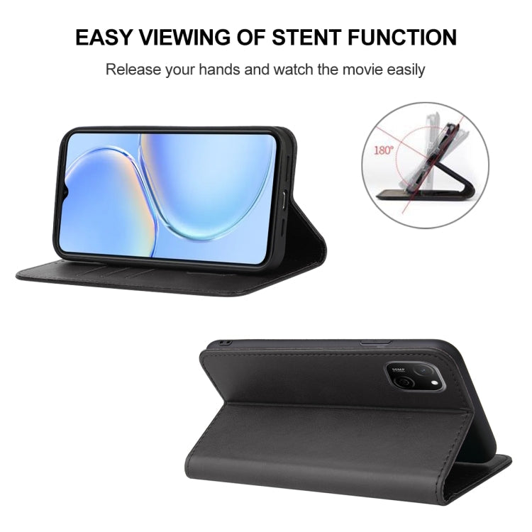 For Huawei Maimang A20 Magnetic Closure Leather Phone Case(Black)