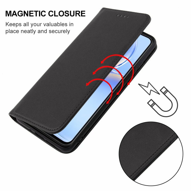 For Huawei Maimang A20 Magnetic Closure Leather Phone Case(Black)