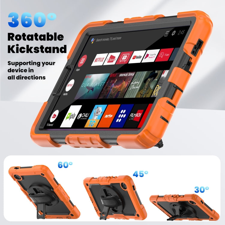 Silicone + PC Tablet Case with Shoulder Strap, For Samsung Galaxy Tab A9 / Tab A11