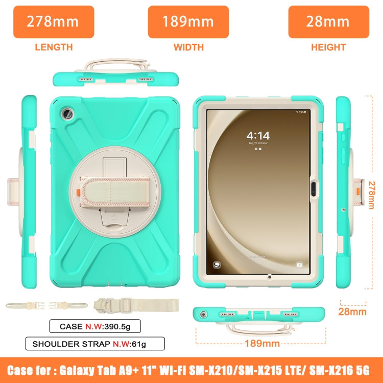 Rotatable Kickstand Grip Heavy Duty Hard Rugged Tablet Case, For Samsung Galaxy Tab A9+