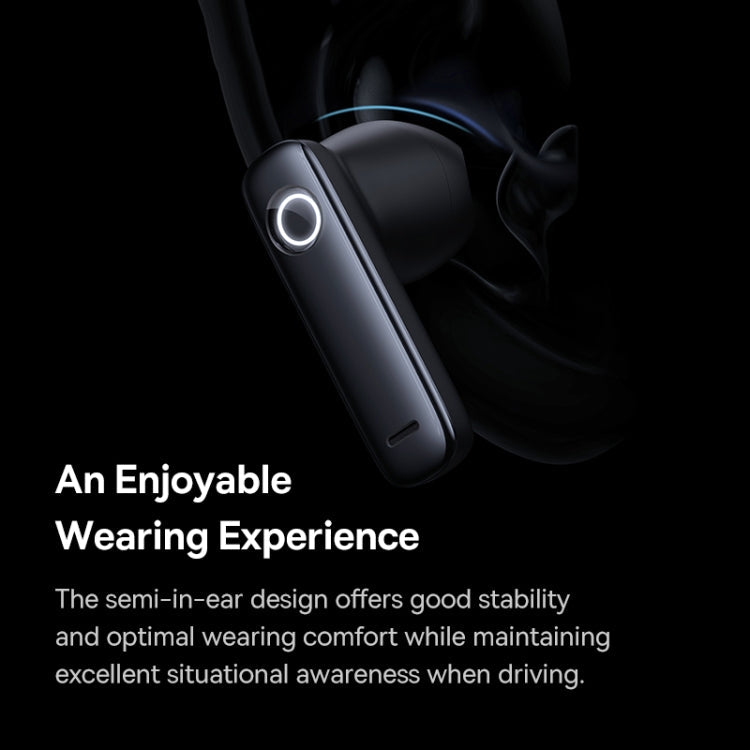 Baseus C-Mic Series CM10 Car Smart Single Sided Bluetooth Earphone(Black)