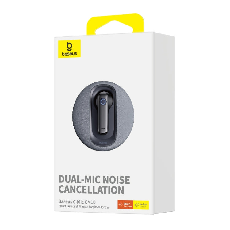Baseus C-Mic Series CM10 Car Smart Single Sided Bluetooth Earphone(Black)