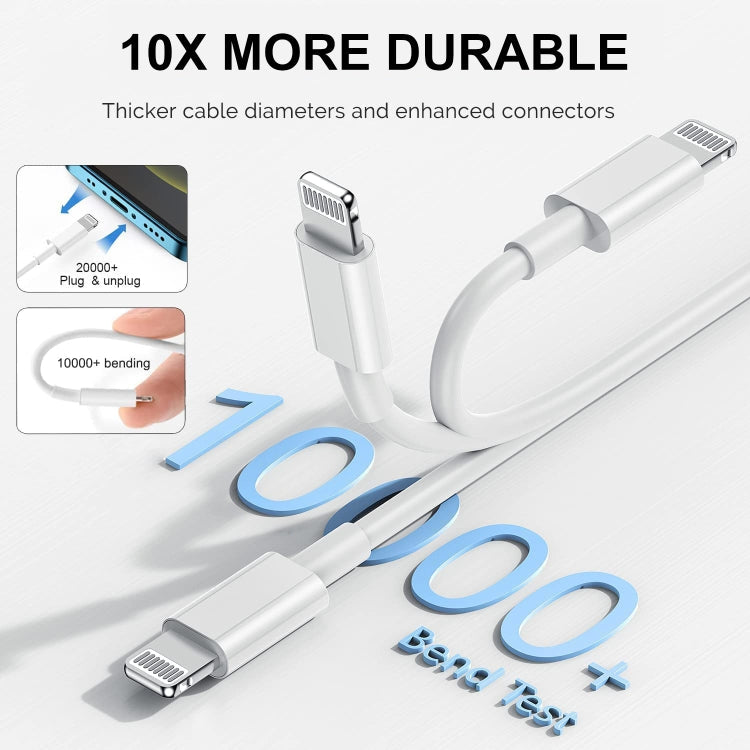 USB to 8 Pin Fast Charging Data Cable, Length: 1m