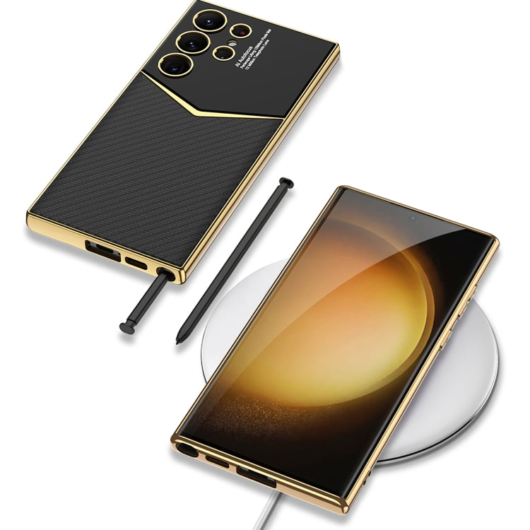 GKK Plating Soft TPU + Leather Full Coverage Phone Case without Pen, For Samsung Galaxy S24 Ultra 5G, For Samsung Galaxy S24 5G