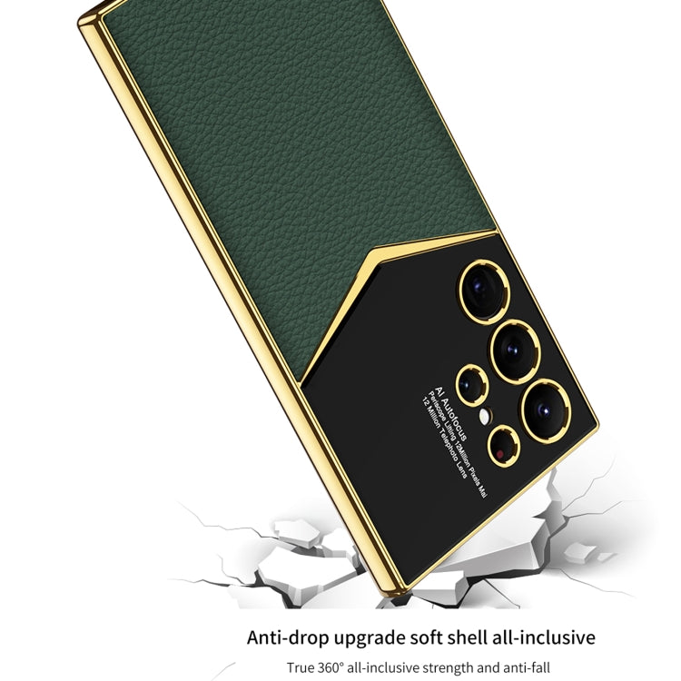 GKK Plating Soft TPU + Leather Full Coverage Phone Case without Pen, For Samsung Galaxy S24 Ultra 5G, For Samsung Galaxy S24 5G