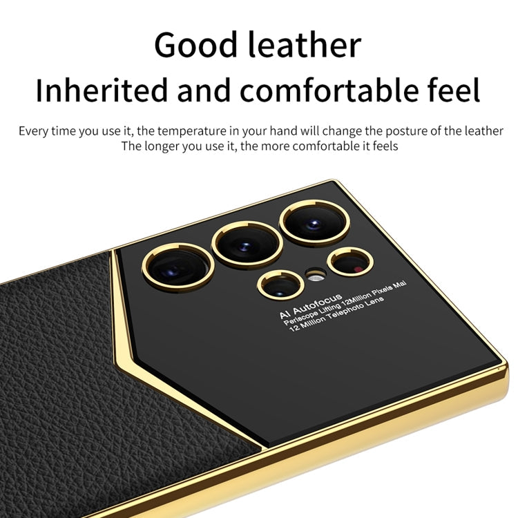 GKK Plating Soft TPU + Leather Full Coverage Phone Case without Pen, For Samsung Galaxy S24 Ultra 5G, For Samsung Galaxy S24 5G