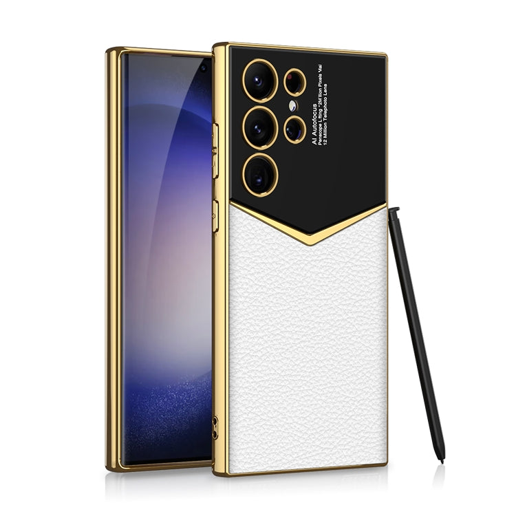 GKK Plating Soft TPU + Leather Full Coverage Phone Case without Pen, For Samsung Galaxy S24 Ultra 5G, For Samsung Galaxy S24 5G