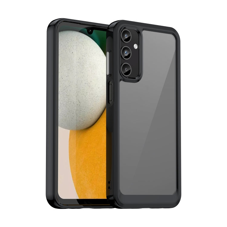 For Samsung Galaxy A05s Colorful Series Acrylic Hybrid TPU Phone Case(Black)