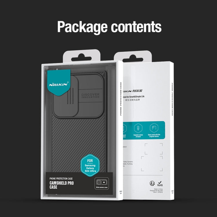 For Samsung Galaxy S24 Ultra 5G NILLKIN Black Mirror Pro Series Camshield PC Phone Case(Black)