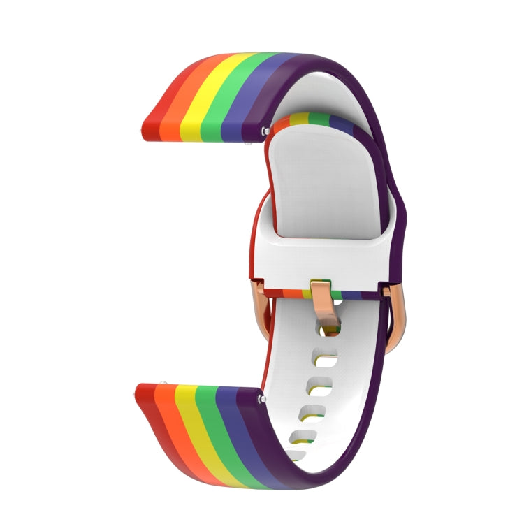 20mm Universal Rainbow Silicone Strap Watch Band