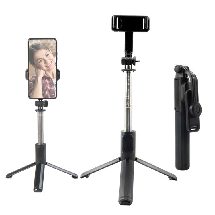 Q07 Bluetooth Selfie Stick Multifunctional Live Broadcast Tripod Without Light(Black)