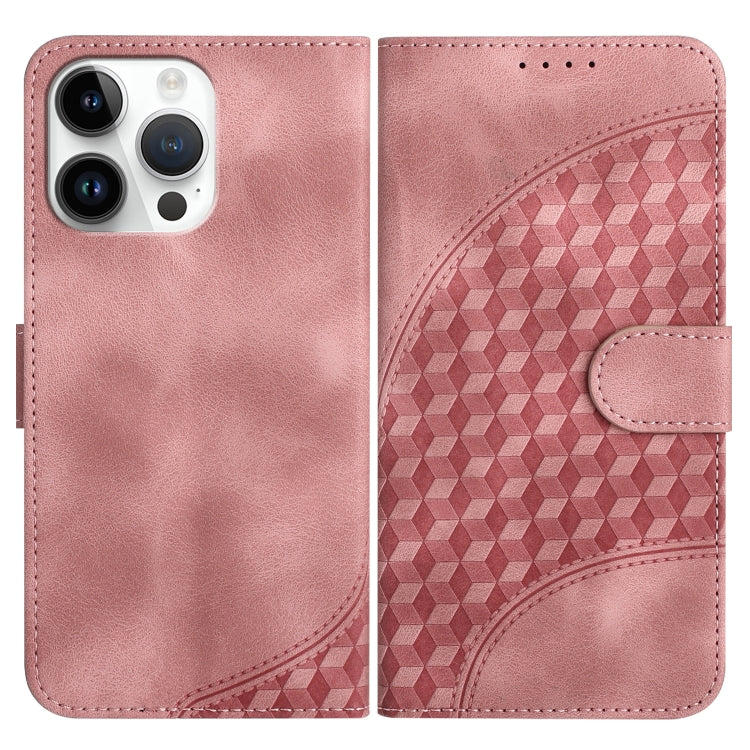 YX0060 Elephant Head Embossed Phone Leather Case with Lanyard, For iPhone 15 Pro Max, For iPhone 15 Pro, For iPhone 15 Plus