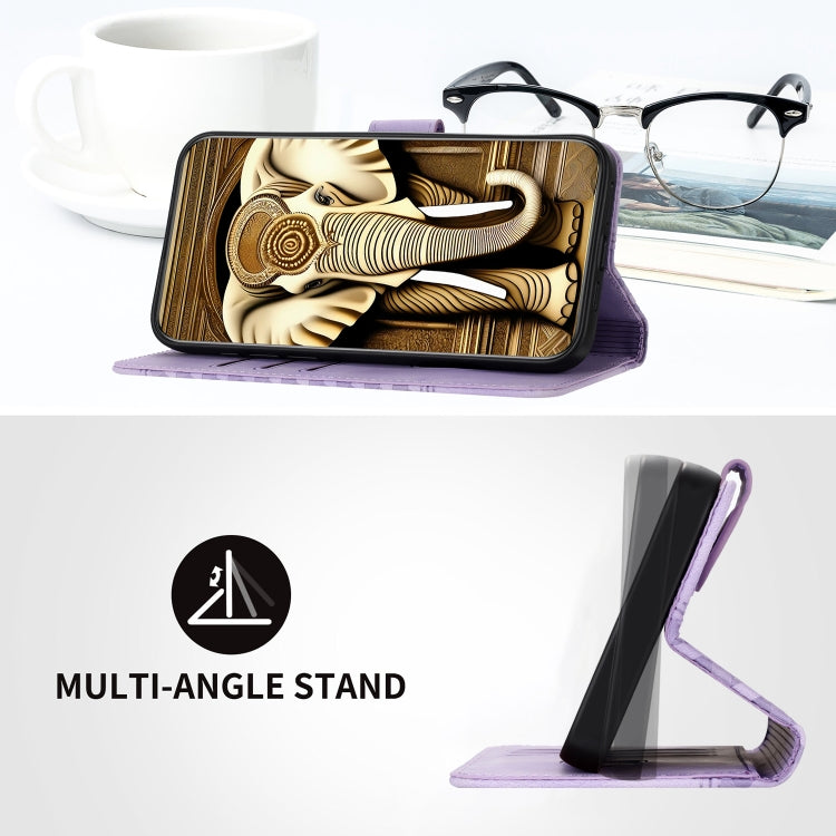 YX0060 Elephant Head Embossed Phone Leather Case with Lanyard, For iPhone 13 Pro Max, For iPhone 13 Pro, For iPhone 13