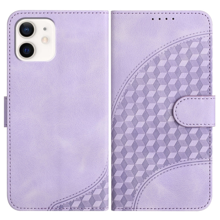YX0060 Elephant Head Embossed Phone Leather Case with Lanyard, For iPhone 13 mini, For iPhone 12/12 Pro, For iPhone 12 Pro Max