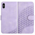 YX0060 Elephant Head Embossed Phone Leather Case with Lanyard, For iPhone XS Max, For iPhone 8 Plus / 7 Plus