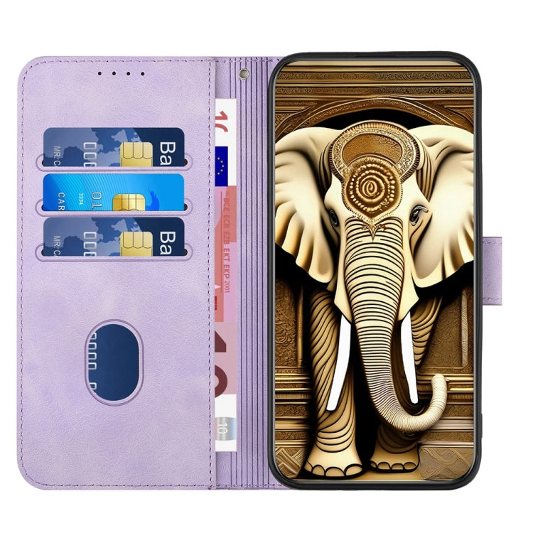 YX0060 Elephant Head Embossed Phone Leather Case with Lanyard, For iPhone 16 Pro, For iPhone 16 Plus, For iPhone 16