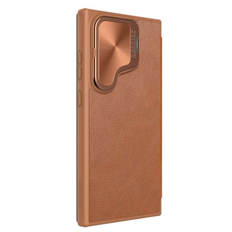 NILLKIN Qin Prop Series Flip Camera Cover Design Leather Phone Case, For Samsung Galaxy S24+ 5G, For Samsung Galaxy S24 5G