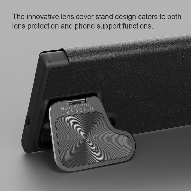 NILLKIN Qin Prop Series Flip Camera Cover Design Leather Phone Case, For Samsung Galaxy S24+ 5G, For Samsung Galaxy S24 5G