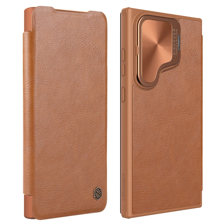 NILLKIN Qin Prop Series Flip Camera Cover Design Leather Phone Case, For Samsung Galaxy S24+ 5G, For Samsung Galaxy S24 5G