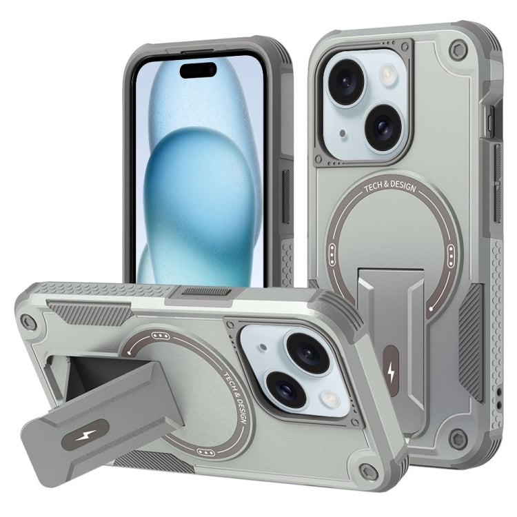 Armor Magsafe Holder PC Hybrid TPU Phone Case, For iPhone 15, For iPhone 14 Plus, For iPhone 14, For iPhone 14 Pro