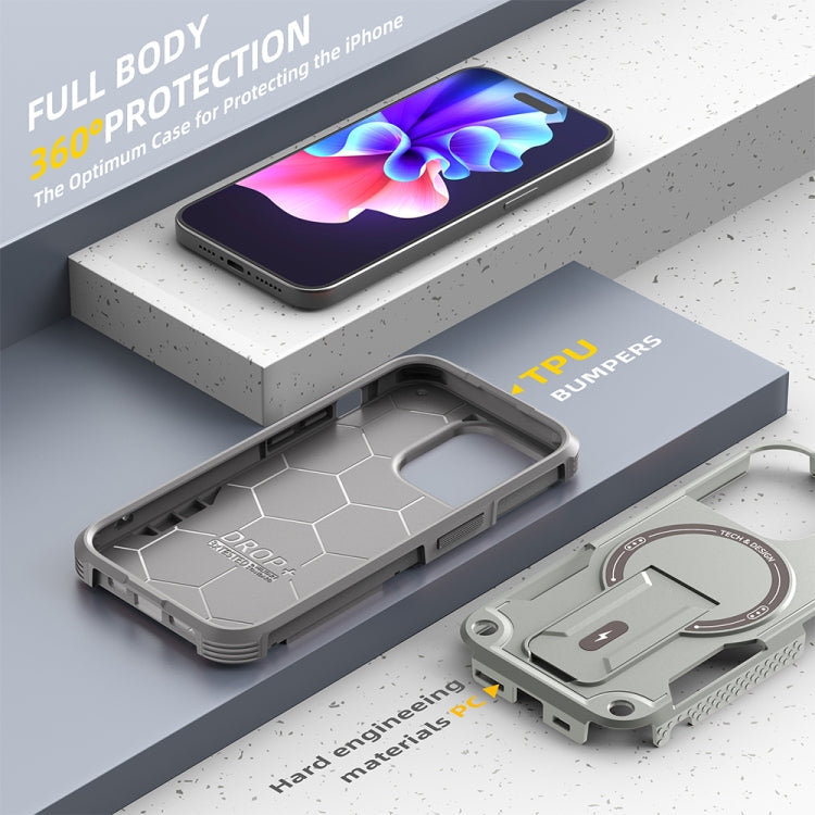 Armor Magsafe Holder PC Hybrid TPU Phone Case, For iPhone 15, For iPhone 14 Plus, For iPhone 14, For iPhone 14 Pro
