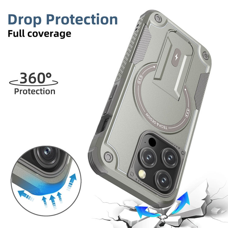 Armor Magsafe Holder PC Hybrid TPU Phone Case, For iPhone 14 Pro Max, For iPhone 13 Pro Max, For iPhone 13 Pro, For iPhone 13