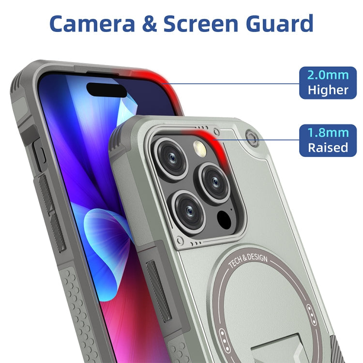 Armor Magsafe Holder PC Hybrid TPU Phone Case, For iPhone 14 Pro Max, For iPhone 13 Pro Max, For iPhone 13 Pro, For iPhone 13