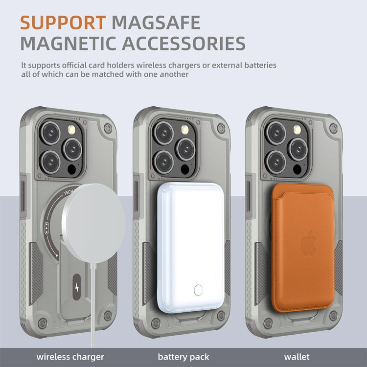 Armor Magsafe Holder PC Hybrid TPU Phone Case, For iPhone 14 Pro Max, For iPhone 13 Pro Max, For iPhone 13 Pro, For iPhone 13
