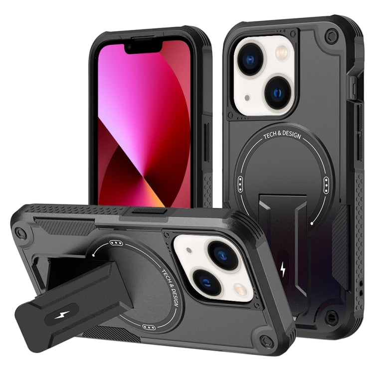 Armor Magsafe Holder PC Hybrid TPU Phone Case, For iPhone 14 Pro Max, For iPhone 13 Pro Max, For iPhone 13 Pro, For iPhone 13